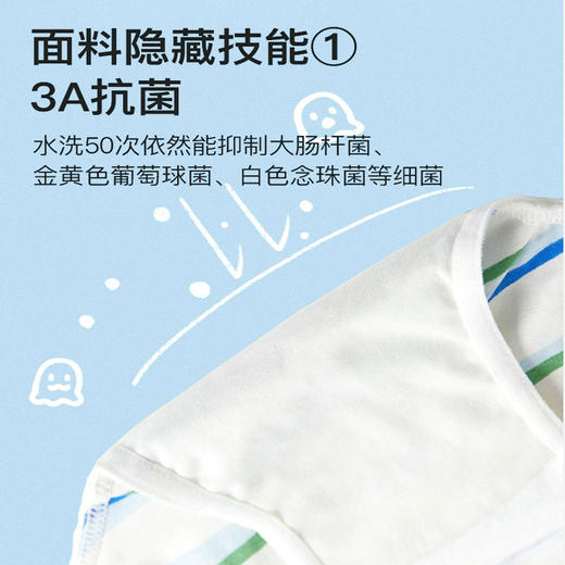 likeuu儿童内裤女童棉柔三角裤花样印花三条装LC1122141 商品图2