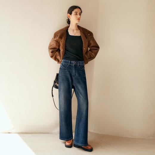 OLrain欧芮儿短款皮草外套女冬季2024年新款时尚保暖皮毛一体皮衣 商品图3