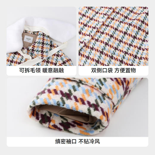 女童毛绒领呢子外套冬季新款安奈儿童装实体店同款AG445789 商品图4