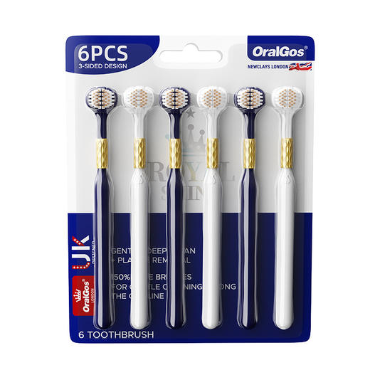 【3面牙刷，3D立体C型环抱刷头】英国品牌三面牙刷 成人家用清洁护龈三头牙刷 三面环抱清洁 三面清洁效率-QQ 商品图14