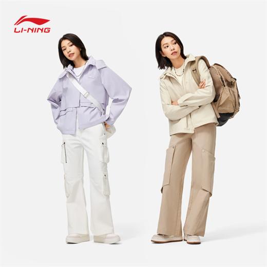 【L/XL断码】李宁CROSS女子加绒保暖宽松运动风衣AFDUA84【库存有限，如无货将做退款，介意慎拍！】 商品图3