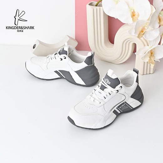 经典鲨2024年秋季新款韩版男士拼色休闲跑步鞋平底鞋KW270-D33031 商品图2