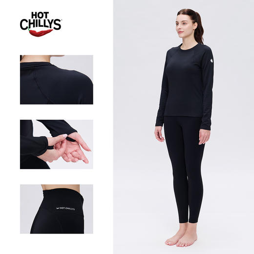 Hotchillys热椒8K磨毛保暖功能内衣裤女户外运动滑雪打底速干衣HCA9410/9414 商品图1