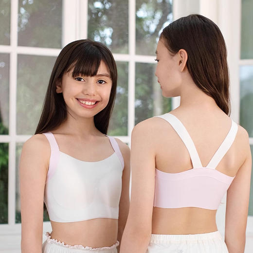likeuu发育期少女内衣女大童初高学生V字宽肩带少女文胸LC1142071 商品图4