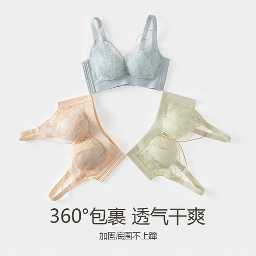 美季美优蕾丝调整型内衣收副乳聚拢防下垂上托小胸胸罩背心式文胸 商品图2