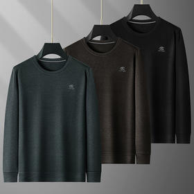 【新款DSZ】大依优型大码男装卫衣长袖T恤商务休闲上衣加肥加大胖子舒适打底