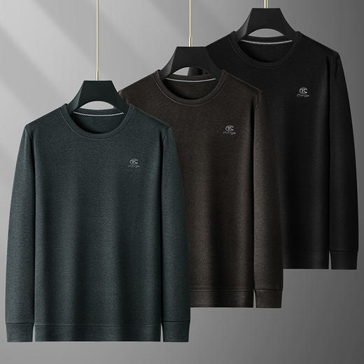 【新款DSZ】大依优型大码男装卫衣长袖T恤商务休闲上衣加肥加大胖子舒适打底 商品图0