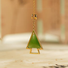 新疆国玉盟世玉和田玉金镶碧玉挂件【带证书·顺丰物流】