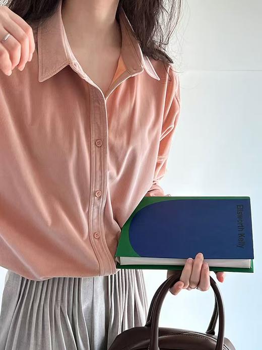 金焦色秋季新款灯芯绒衬衫衬衫式开衫罩衫 商品图12