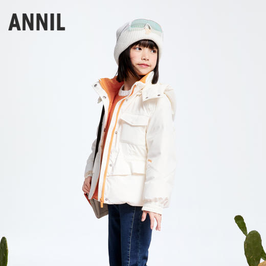 【轻暖0~10℃】女童收腰三防短款羽绒外套冬季新款安奈儿童装实体店同款AG445795 商品图2
