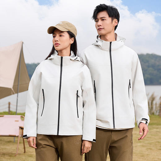 【防水+户外】圣得西情侣款户外旅行连帽夹克外套秋季新款潮2452932076 商品图3