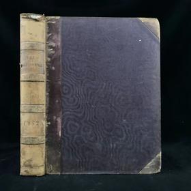 33*25cm！1852年 艺术杂志 数百幅版画插图 真皮精装大16开