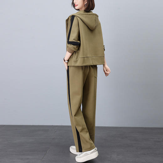 气质时尚减龄运动休闲，撞色卫衣两件套HR-YQL1503 商品图3