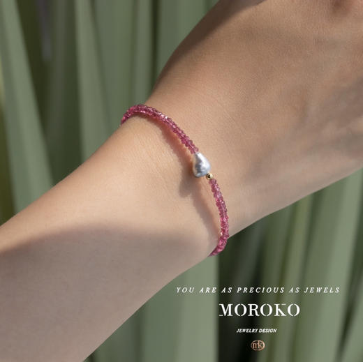 净月 · 手链 | 尖晶×keshi珍珠 商品图1