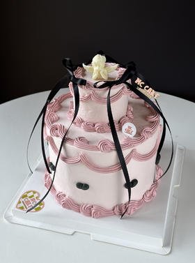 洛丽塔小天使黑色蝴蝶结蛋糕