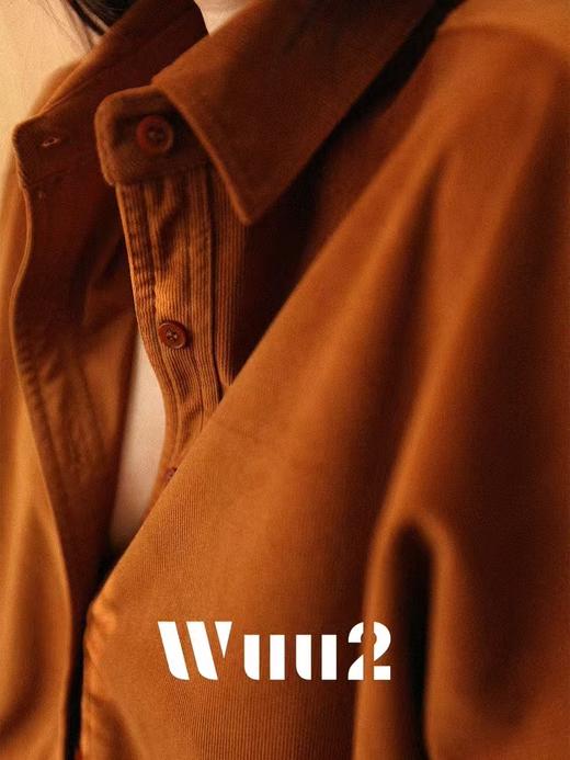 金焦色秋季新款灯芯绒衬衫衬衫式开衫罩衫 商品图6