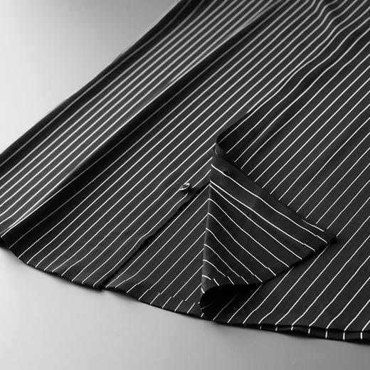 【高弹】【新款DDA】大依优型大码竖条纹长袖衬衫翻领加肥加大肥佬休闲商务宽松透气上衣 商品图6