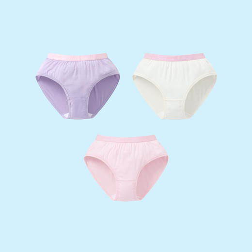 【7A级抗菌家居】【天然润肤】女童三角内裤三件装新款安奈儿童装实体店同款JG437552 商品图4