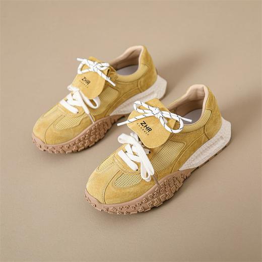 ZHR则则网布透气运动鞋厚底增高女鞋德训鞋2024秋季ins百搭休闲鞋 商品图7