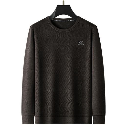 【新款DSZ】大依优型大码男装卫衣长袖T恤商务休闲上衣加肥加大胖子舒适打底 商品图5