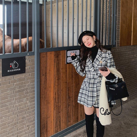 福利 金蘑菇菇【卢瓦尔晚风】高支+羊绒！小个子必冲气质短款双面呢 商品图4