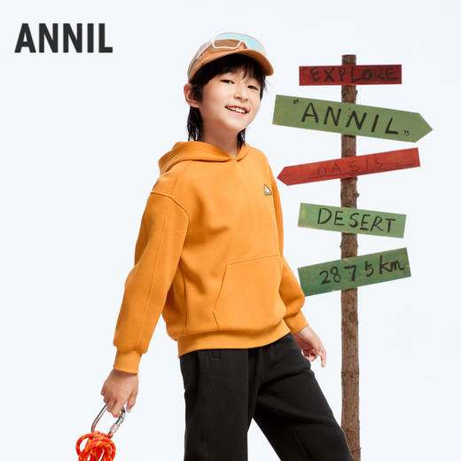 男童海岛绒连帽卫衣冬季新款安奈儿童装实体店同款AB441770 商品图1