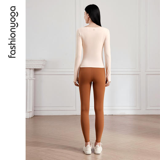 凡圣瑜伽 一字领抽褶瑜伽长袖F14363 商品图7