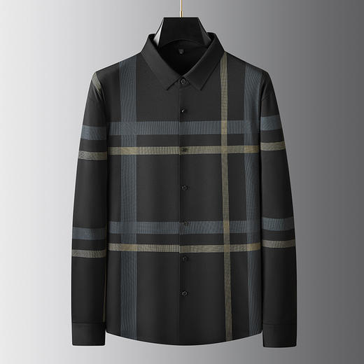 【高弹】【新款DDA】大依优型大码长袖衬衫翻领加肥加大肥佬休闲商务宽松透气上衣 商品图2