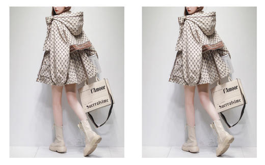 裁缝学苑AS340 中长款风衣纸样女装新款连帽显瘦工装冲锋衣外套服装打板 商品图3