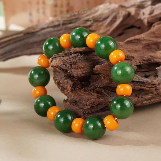 新疆国玉盟世玉和田玉碧玉手链【带证书·顺丰物流】 商品图1