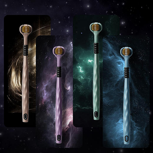 【3面牙刷，3D立体C型环抱刷头】英国品牌三面牙刷 成人家用清洁护龈三头牙刷 三面环抱清洁 三面清洁效率-QQ 商品图3