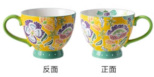 JOYYE新骨瓷手绘陶瓷早餐杯大容量牛奶麦片杯 商品图3