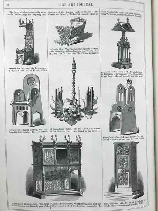 33*25cm！1852年 艺术杂志 数百幅版画插图 真皮精装大16开 商品图12