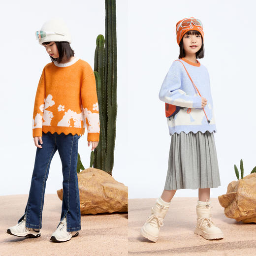 女童甜趣提花毛衣冬季新款安奈儿童装实体店同款AG444616 商品图3