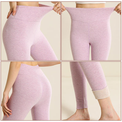 美体提臀 5A级抗菌保暖裤女款内穿 德绒高腰羊绒蚕丝女士可外穿打底裤大码秋裤女 商品图3