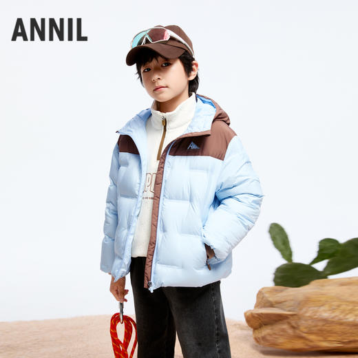 【轻暖0~10℃】男童时尚短款羽绒服外套冬季新款安奈儿童装实体店同款AB445764 商品图0