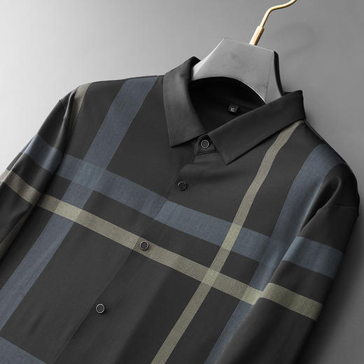 【高弹】【新款DDA】大依优型大码长袖衬衫翻领加肥加大肥佬休闲商务宽松透气上衣 商品图3