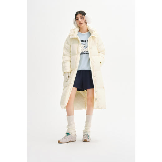 【严选】【90鸭绒】诗凡黎连帽防风羽绒服2024年冬新款柔软保暖长款外套SFA180181 商品图1