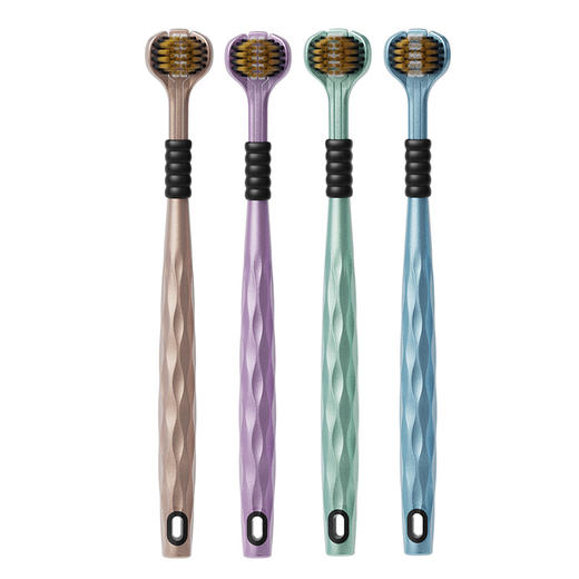 【3面牙刷，3D立体C型环抱刷头】英国品牌三面牙刷 成人家用清洁护龈三头牙刷 三面环抱清洁 三面清洁效率-QQ 商品图4