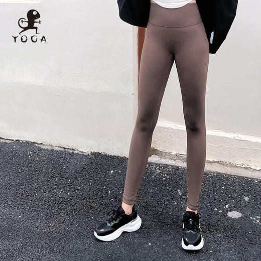 清仓款不退不换壁虎瑜伽【2410KZ311】薄绒轻暖高腰瑜伽裤【发货】 商品图1