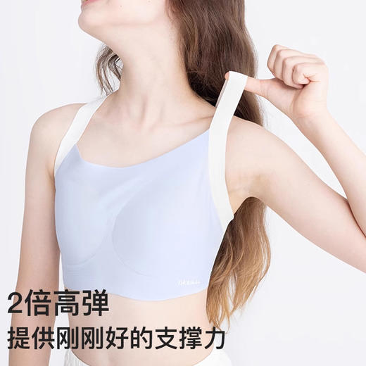 likeuu发育期少女内衣女大童初高学生V字宽肩带少女文胸LC1142071 商品图1