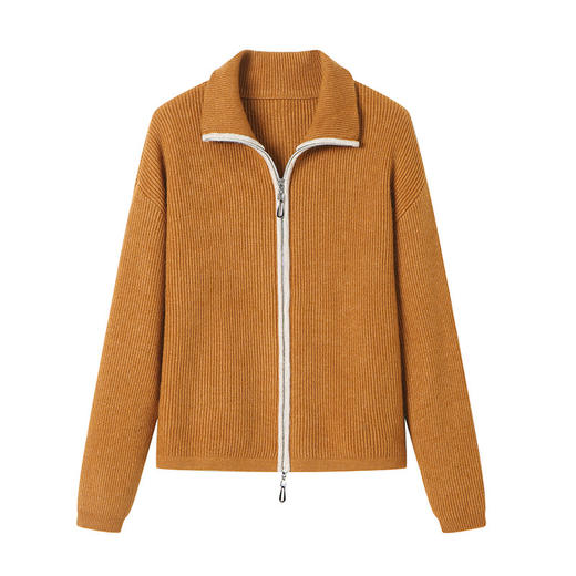 CC-16-9131新款春秋立领拉链休闲毛衣外套女宽松好看洋气针织开衫 商品图4