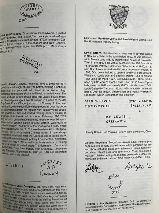 莱纳美国陶器与陶瓷制品标记百科全书 数千幅插图 精装大16开 商品图12