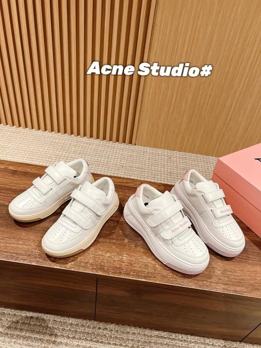 AcneStudios24/ss专柜*厚底休闲魔术贴笑脸小白鞋（HC） 商品图0