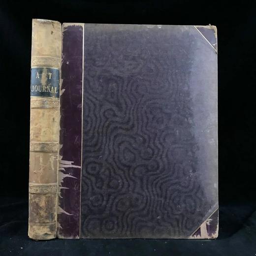 33*25cm！1858年 艺术杂志 数百幅版画插图 真皮精装大16开 商品图0