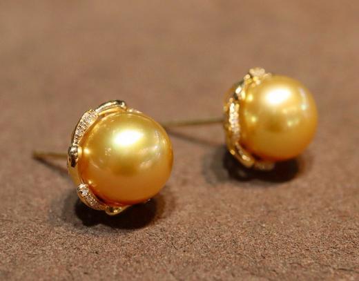 10-11mm 金珠耳钉 商品图4