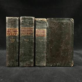 【拉丁语】1640年 塞涅卡作品集（全3卷） 全真皮精装64开