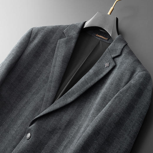 【新款DDA】大依优型品质西服外套商务夹克男宽松加肥加大码上衣胖子正装休闲 商品图1