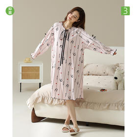 【抗菌新疆棉】自然醒「少女芙蕾」7A抗菌睡衣女春秋季纯棉新款卡通长袖长裤家居服套装JLM