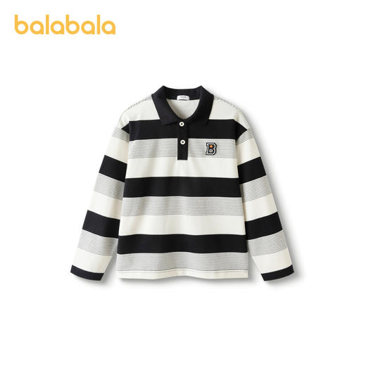 巴拉巴拉男童长袖t恤儿童卫衣童装小童大童春装polo领亲子打底衫 商品图4